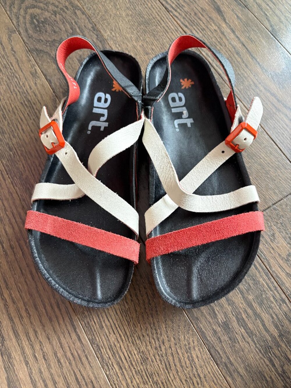 Orange & White Sandals